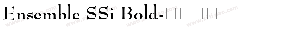 Ensemble SSi Bold字体转换